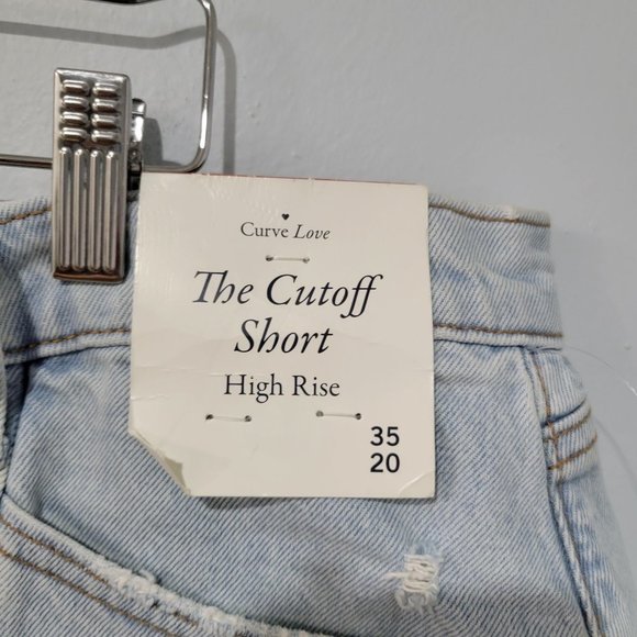 Abercrombie & Fitch Denim Shorts High Rise Size 35/20 The cutoff Short Color Blu - Picture 4 of 4